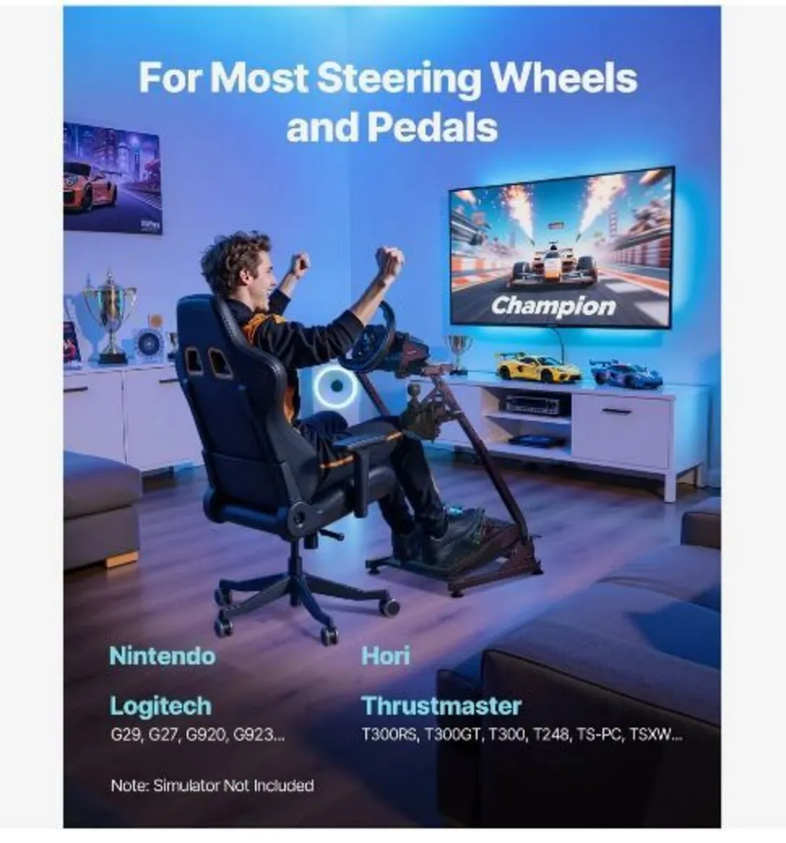 Racing Wheel Stand, Adjustable & Foldable - Image 3