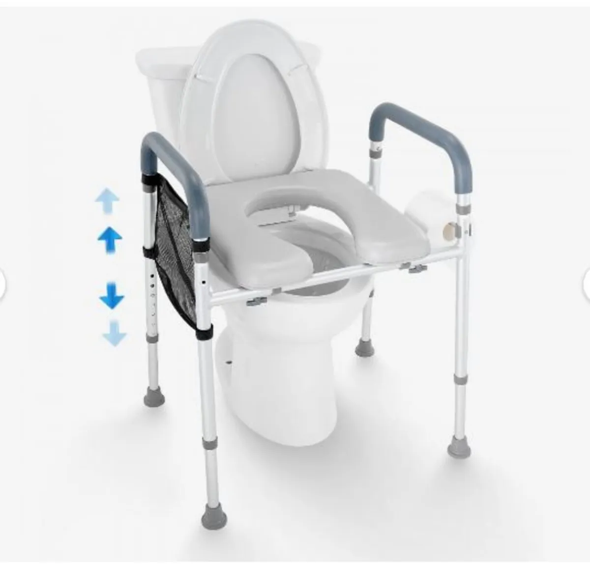 Raised Toilet Seat, 7-Position Height Adjustment - Image 1