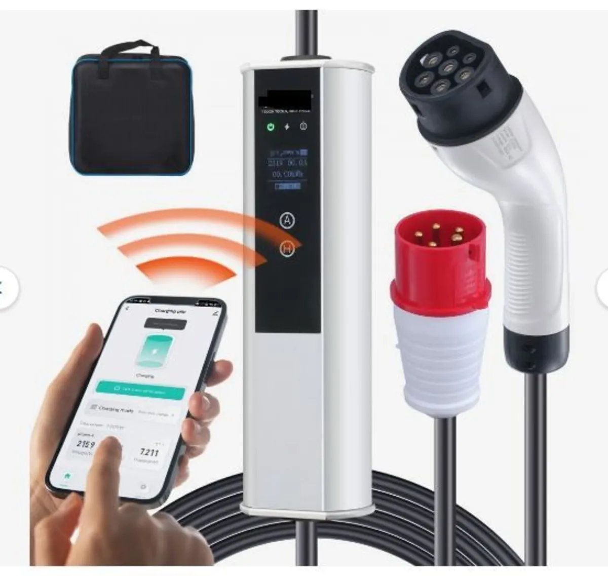 Portable EV Charger Type 2, 16A 3.68 kW/11 kW, - Image 1