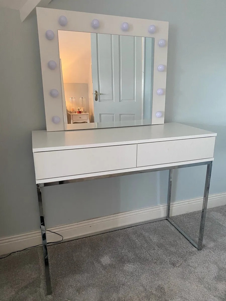 Two drawer dresser with mirror - Image 1
