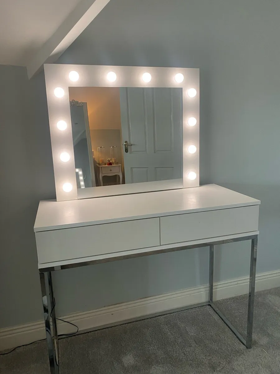 Two drawer dresser with mirror - Image 3