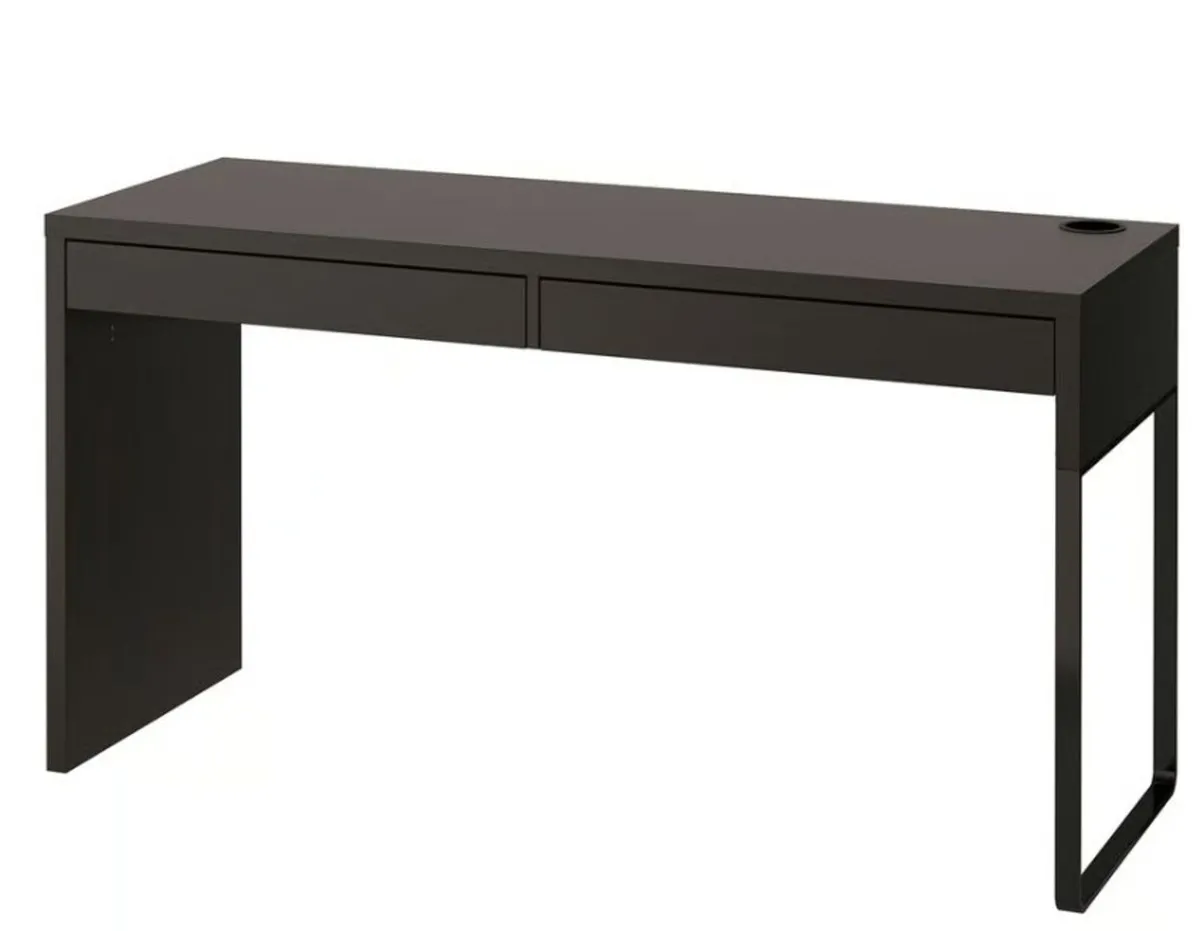 Desk IKEA MICKE Desk, black-brown - Image 2