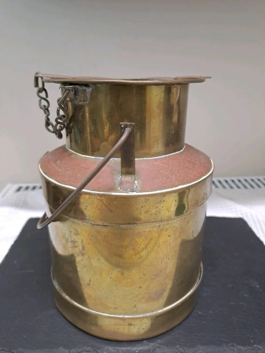 South African Vintage Brass Milk Churn Cream Can - Image 1