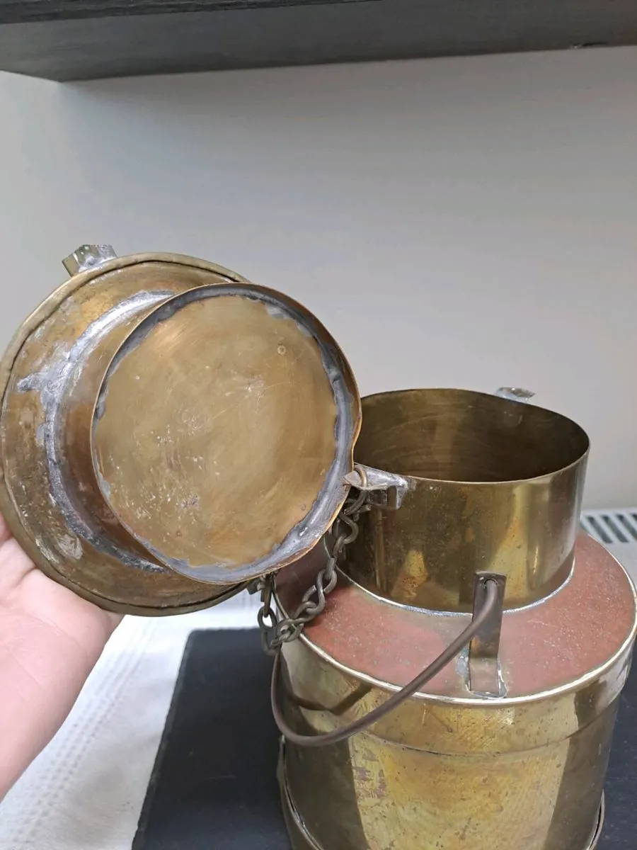 South African Vintage Brass Milk Churn Cream Can - Image 3