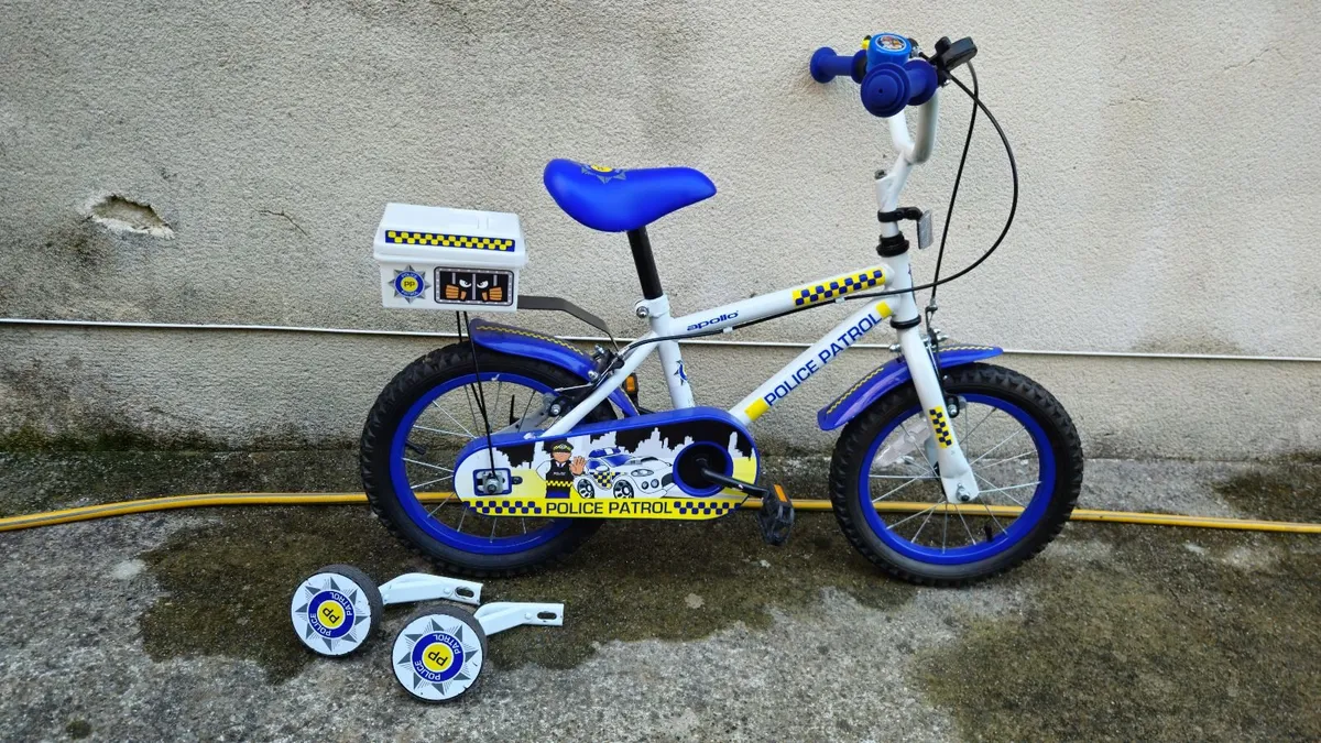 Apollo Police Patrol Kids Bike 14" with Stabiliser - Image 1