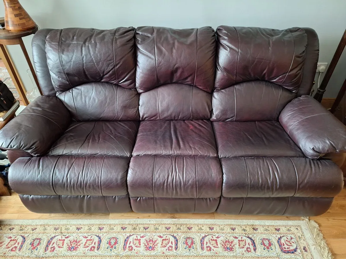 3 piece sofa recliner leather - Image 3
