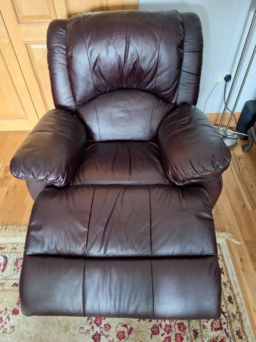 3 piece sofa recliner leather - Image 1