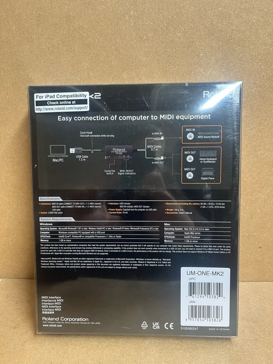 roland um-one mk2 USB MIDI Interface - Image 2
