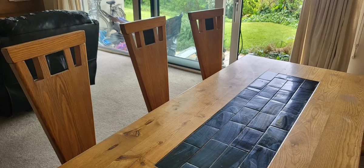 Louis Mulcahy Dining room table and six chairs - Image 2