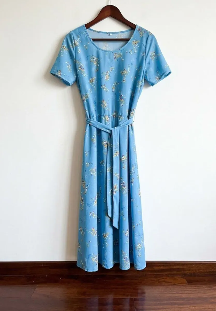 1970s Vintage Dress with Confetti Print 10-12 - Image 1
