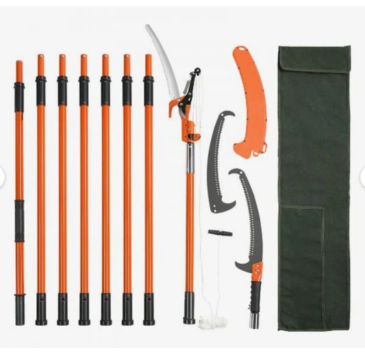 Manual Pole Saw, 2.2-8.2 m Extendable Tree - Image 1