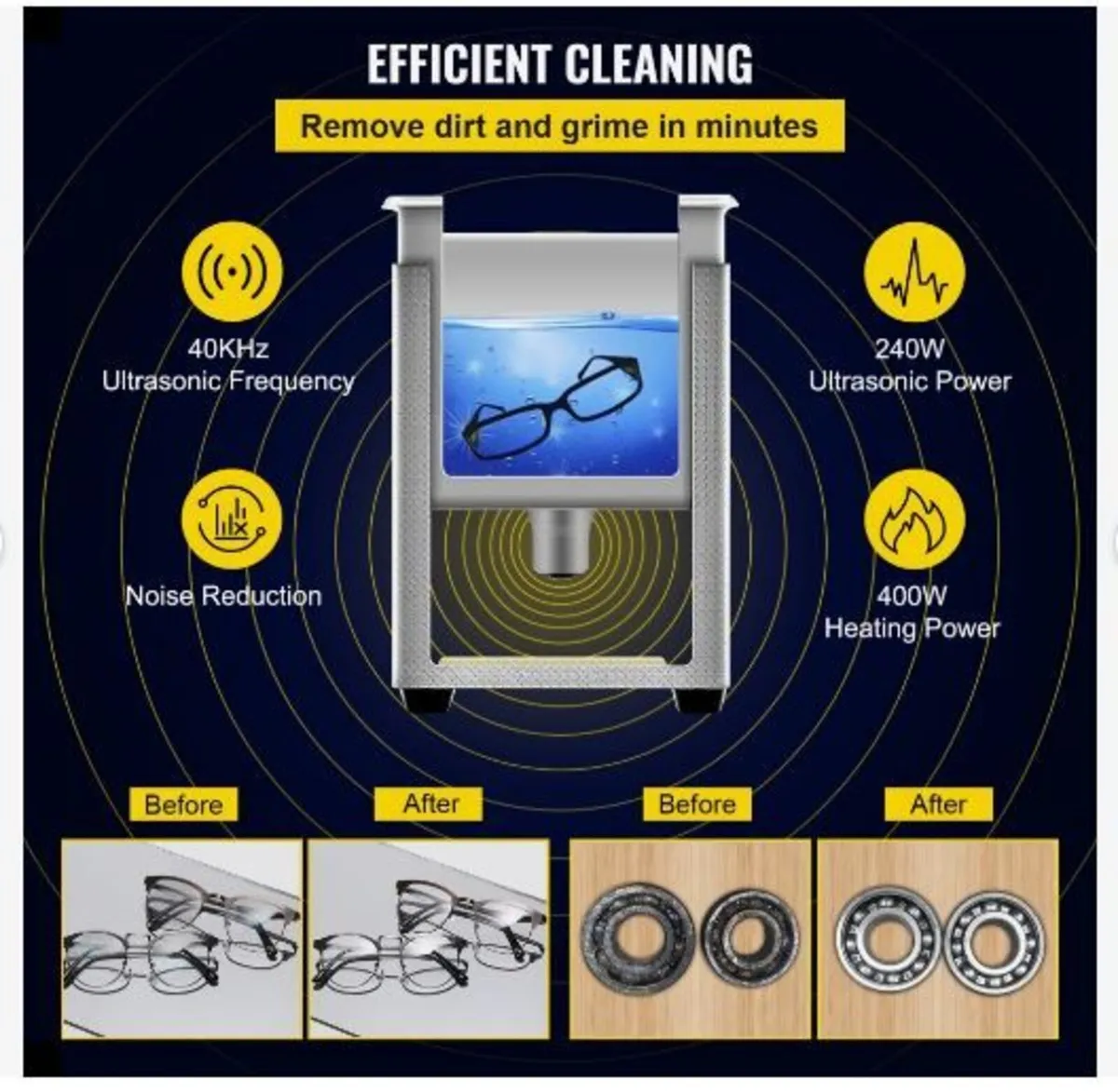 10L Upgraded Ultrasonic Cleaner (400W Heater - Image 4