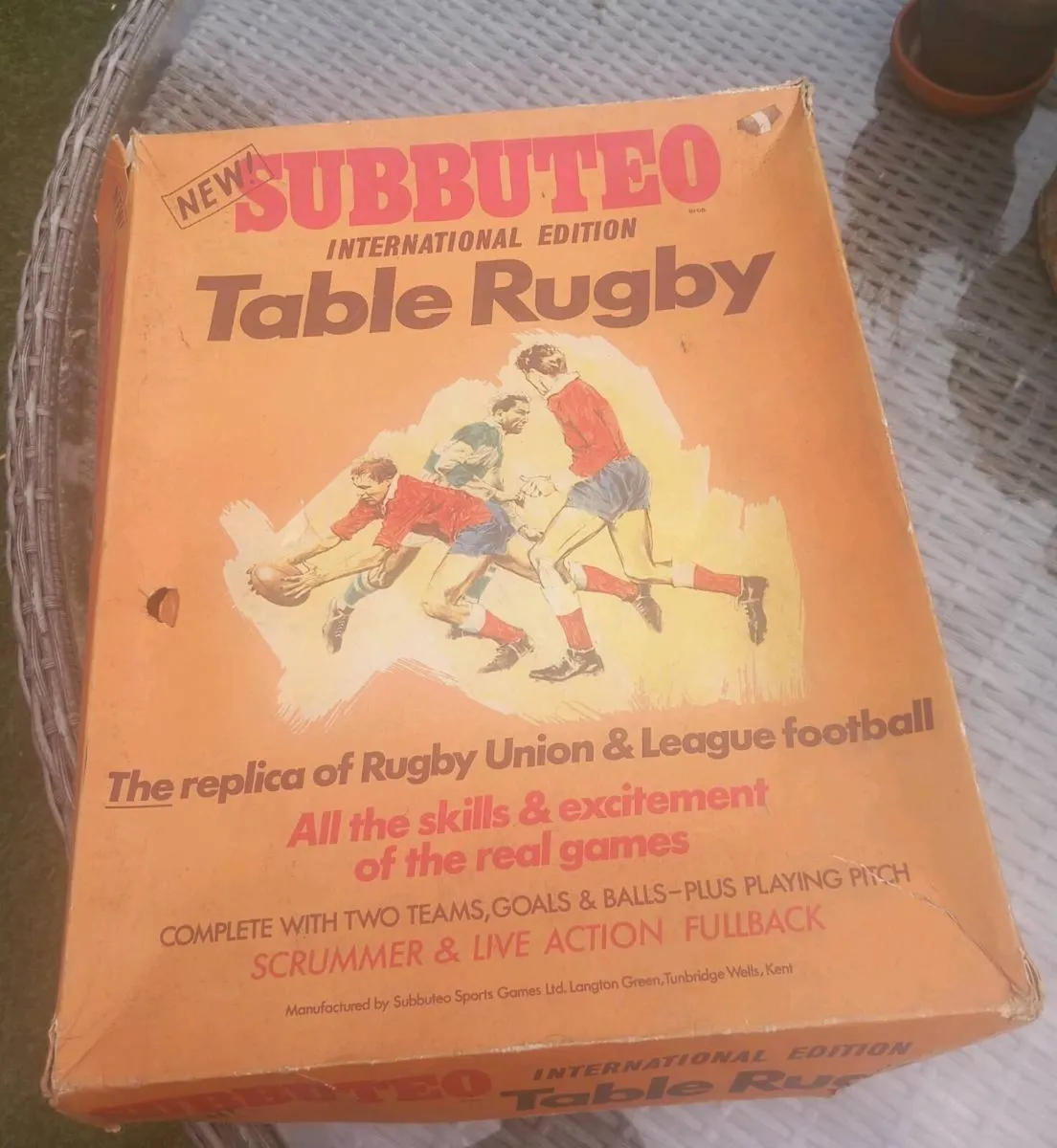 Authentic vintage Subbuteo table rugby D18 - Image 1