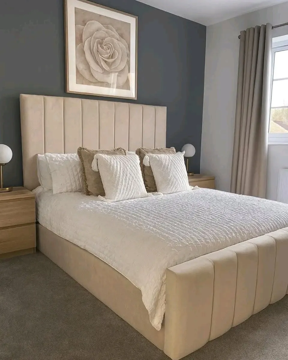 Double & King Size Bed Frame With Mattress Opt - Image 3