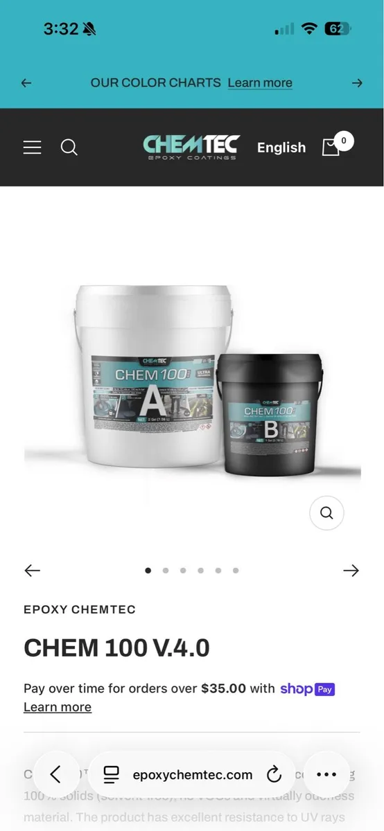 Chem 100 epoxy resin with hardener - Image 1