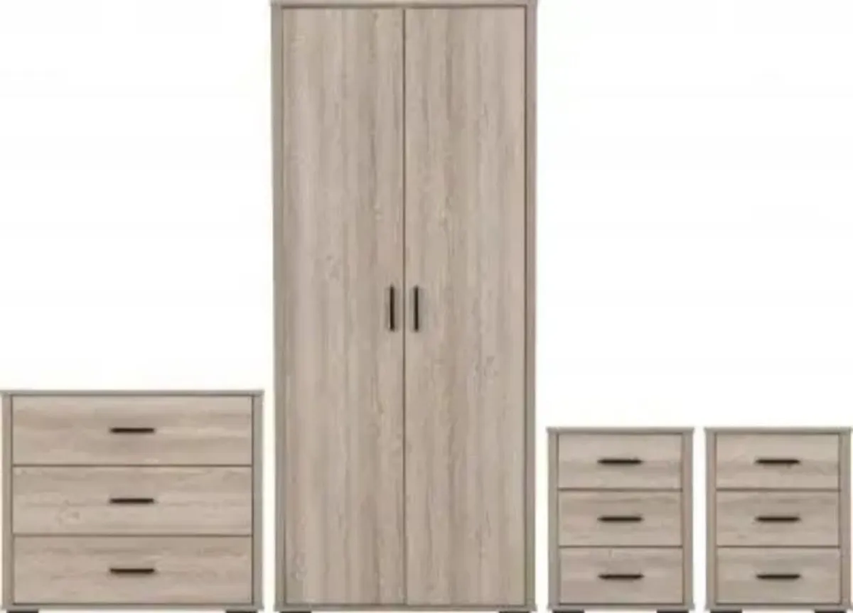 Oliver 2 Door Wardrobe 4 Piece Bedroom Set - Image 2