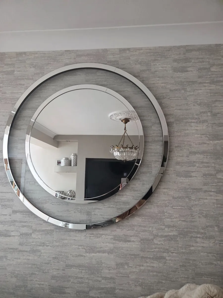 Laura Ashley Mirror chrome and.glass tables - Image 1