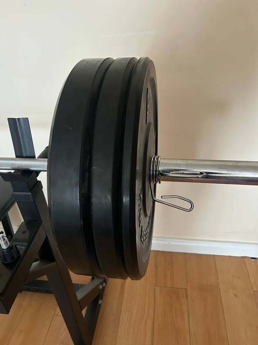 Hit Fitness Rack, Plates, Bench & Barbell - Image 2