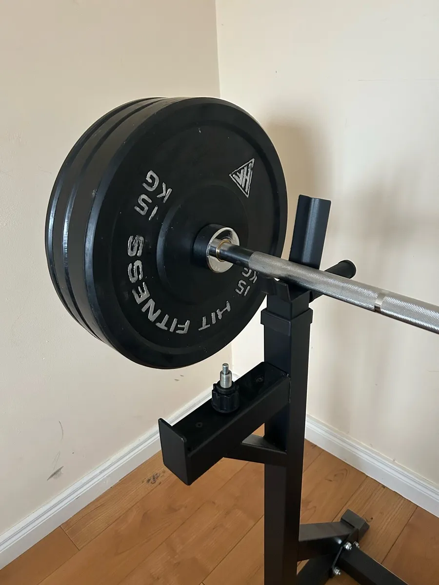 Hit Fitness Rack, Plates, Bench & Barbell - Image 3