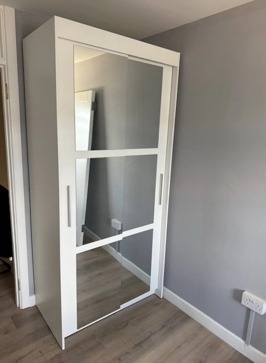 Wardrobe KARO 100cm White *FREE DELIVERY - Image 4