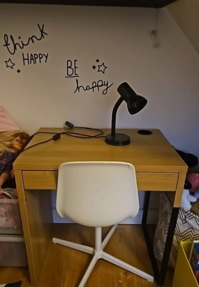 Ikea desk, chair and a lamp - Image 1