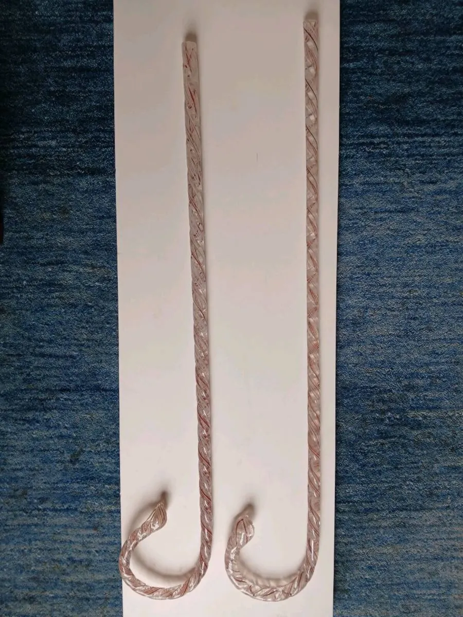 Waterford Glass Twist Cane Walking Sticks - Image 1