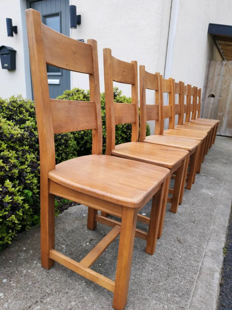 8 danube oak chairs - Image 1