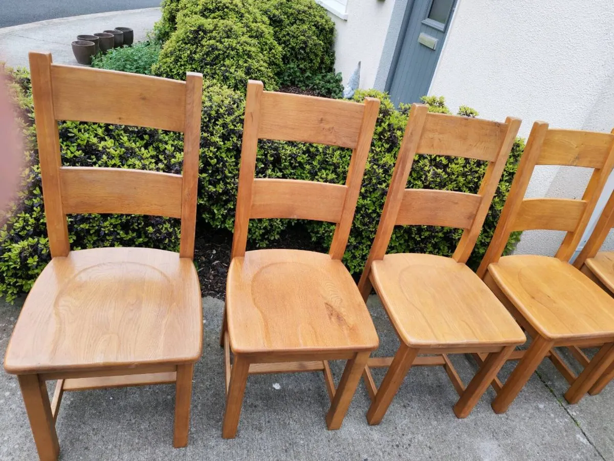 8 danube oak chairs - Image 4