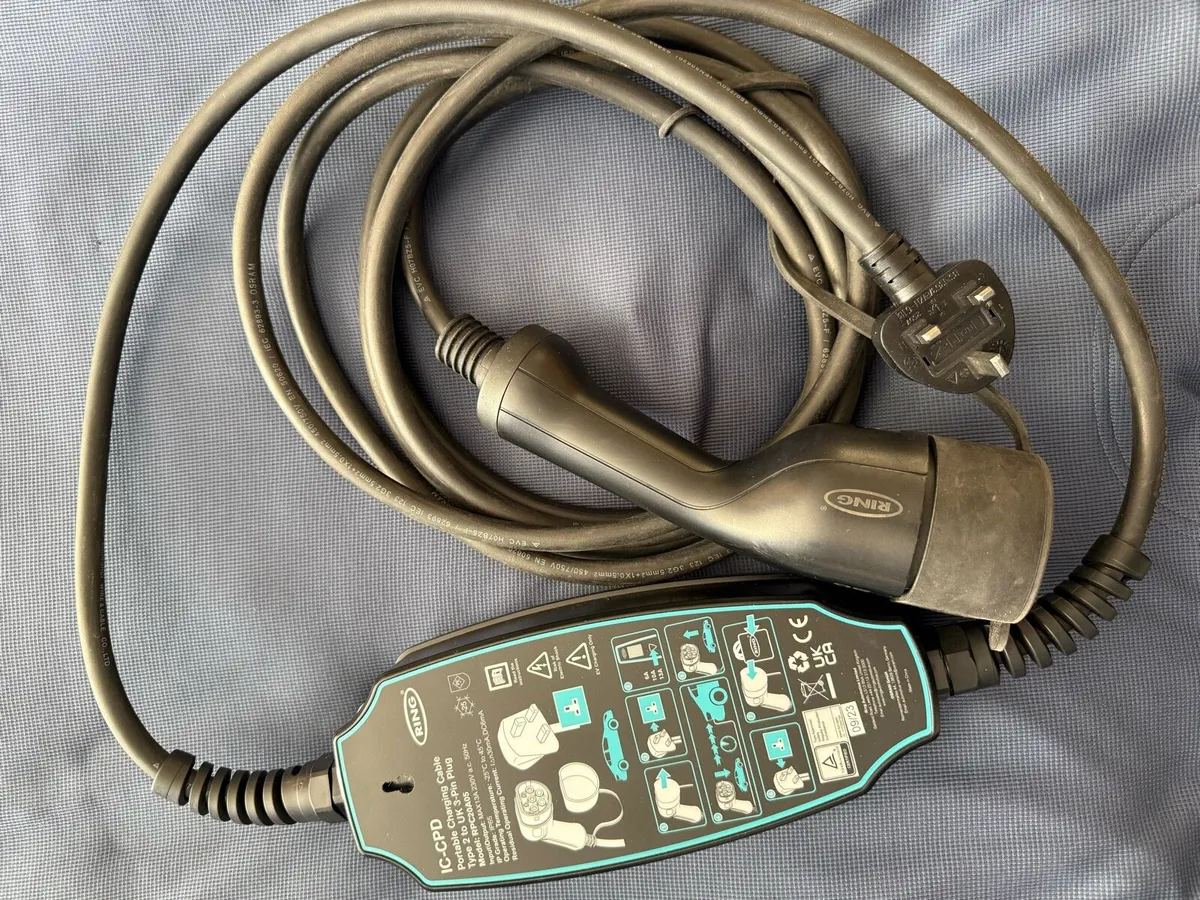 Ring 3-PIN plug to Type 2 EV Charging Cable - Image 2
