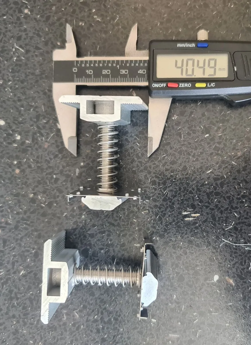 10x Solar Panel Mid-Clamps with Spring & T-Nut - Image 4