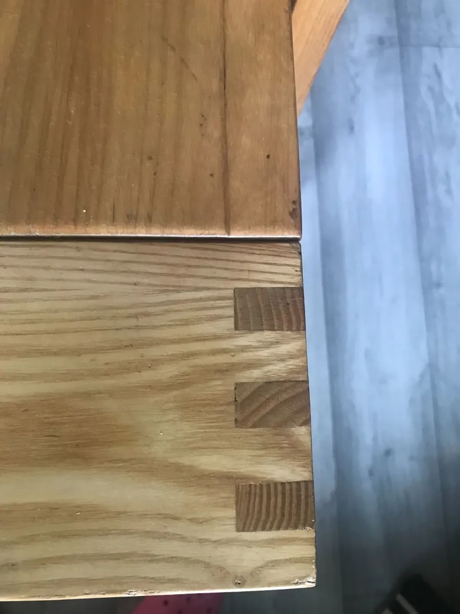 Dining Table 6 X 3 & Six Chairs - Image 4