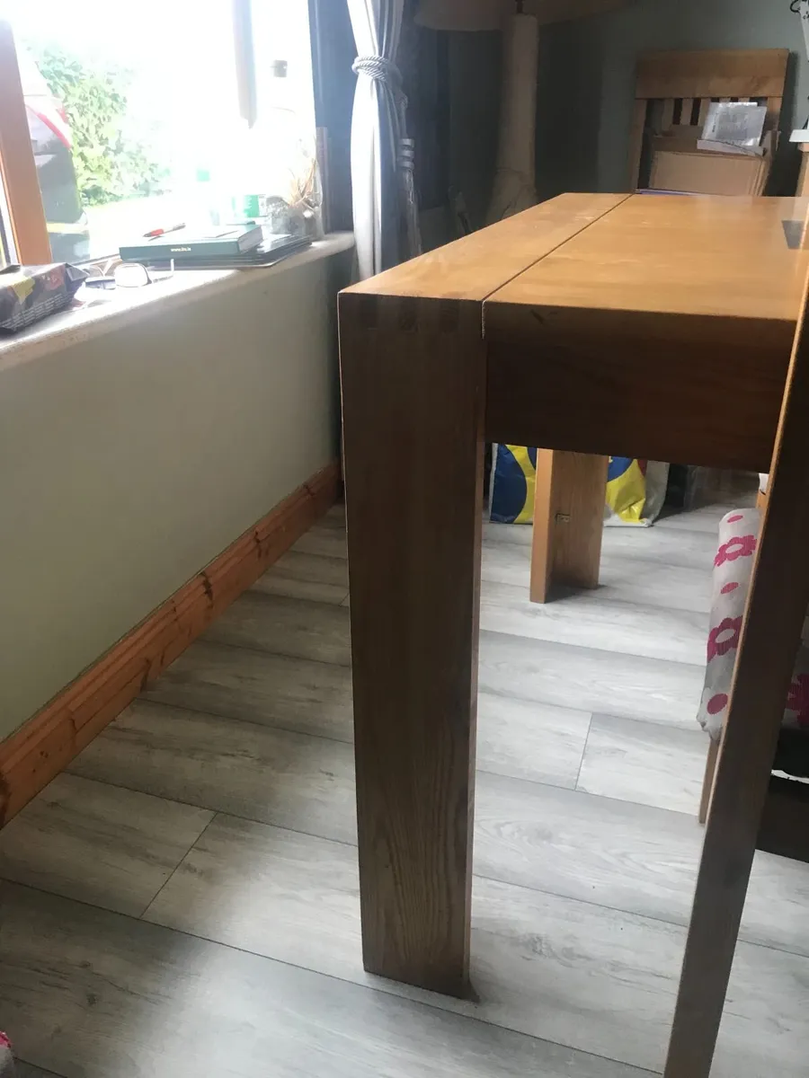 Dining Table 6 X 3 & Six Chairs - Image 3