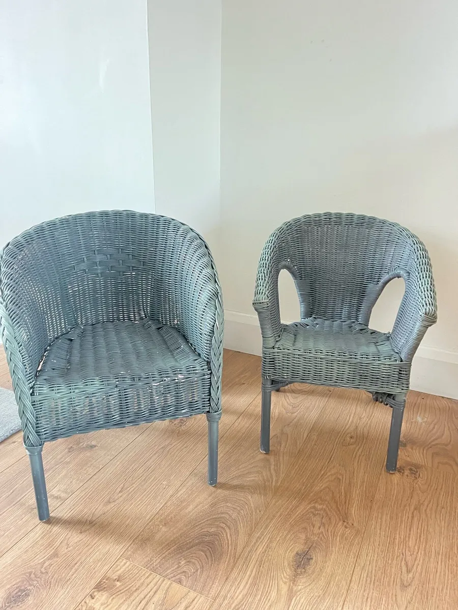 Children’s Vintage Wicker Chairs - Image 1