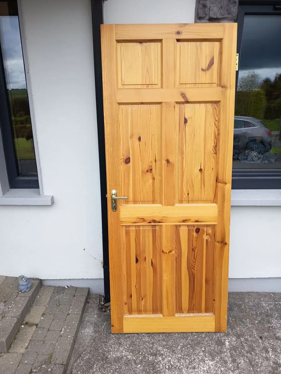 Red deal timber doors