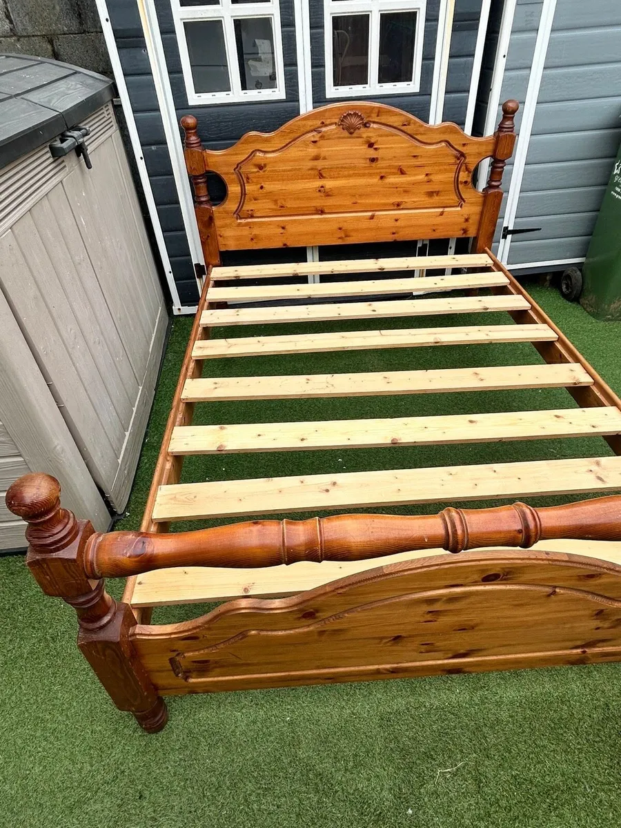 Magnificent Extremely Solid 5Ft Pine King Size Bed - Image 2