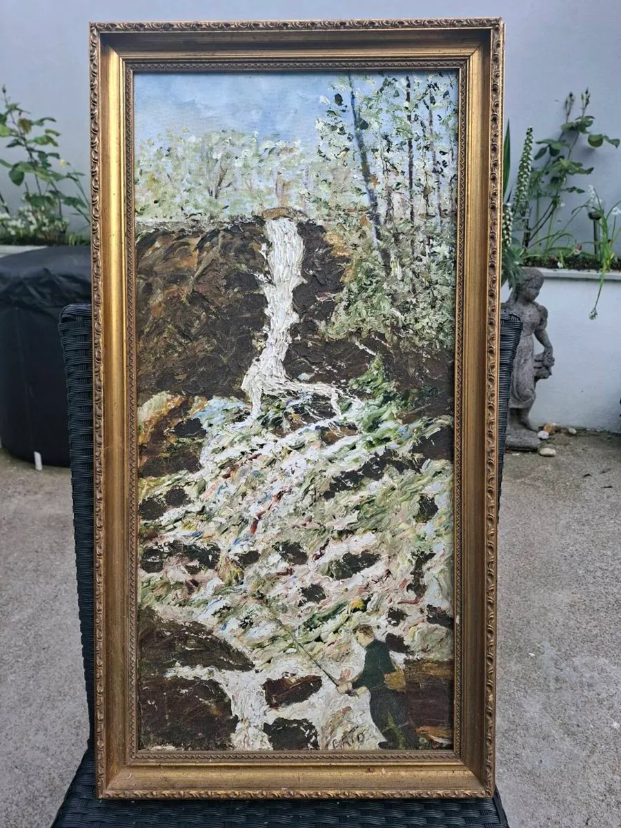 Charming Vintage signed & framed Oil painting - Image 1