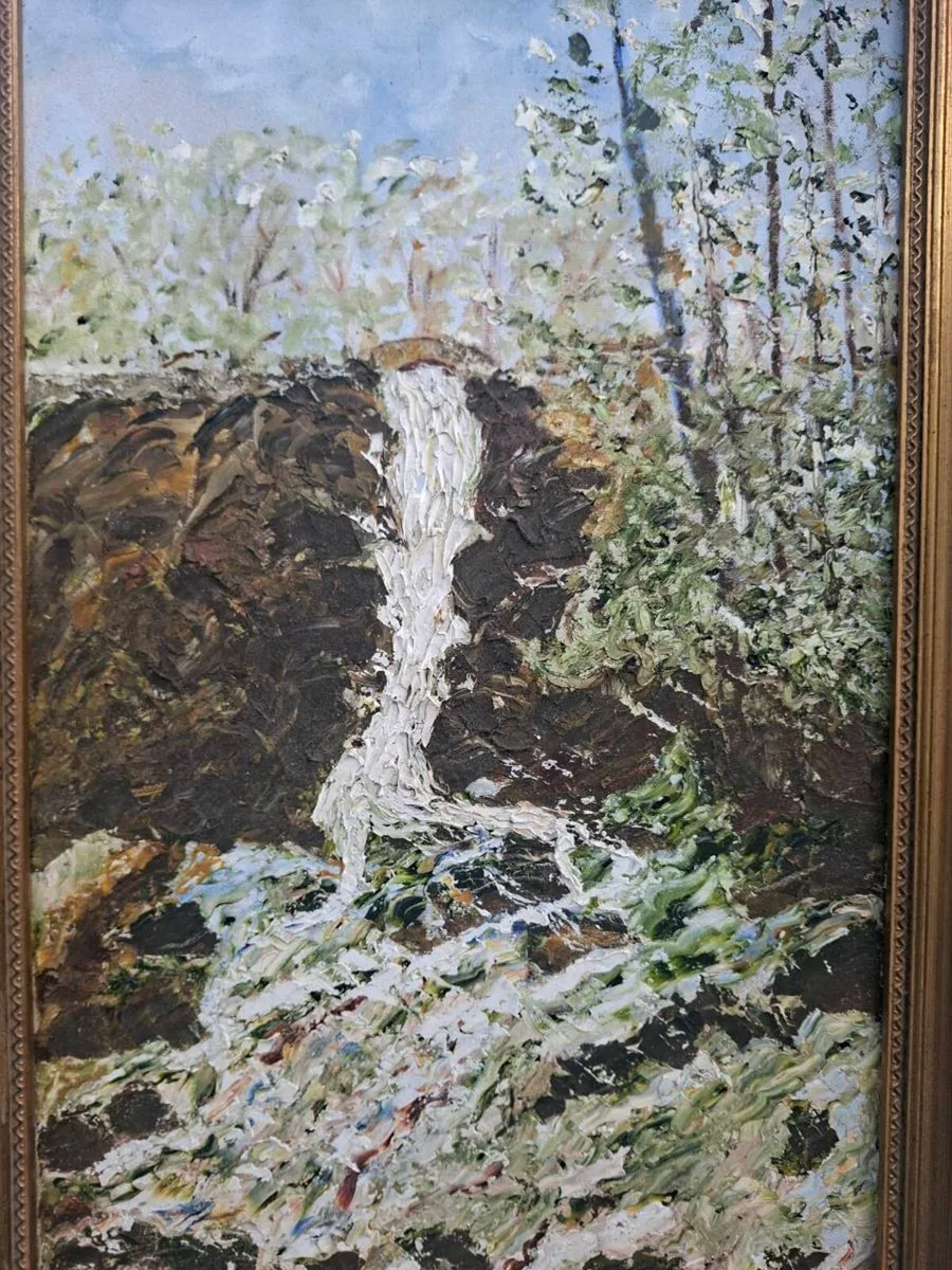 Charming Vintage signed & framed Oil painting - Image 3