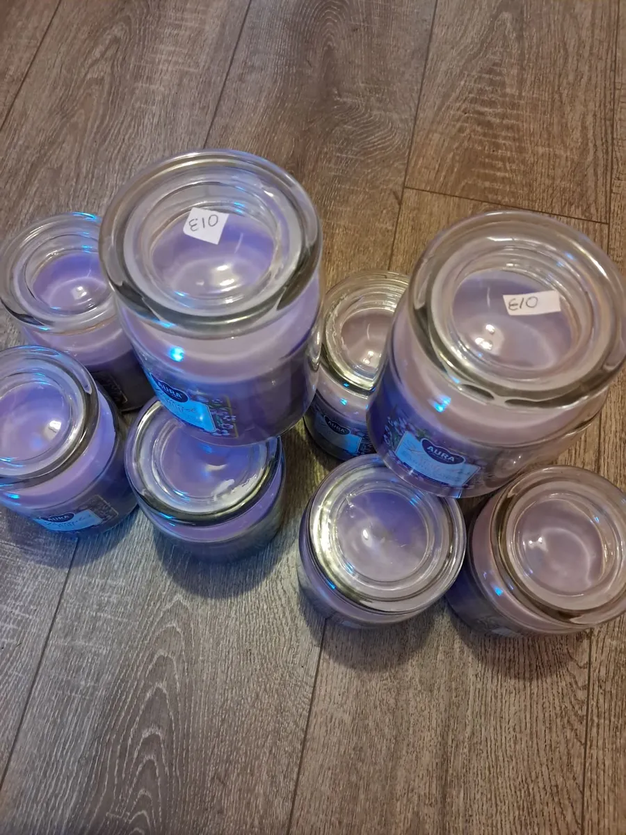 Large lavendar  Candles - Image 1