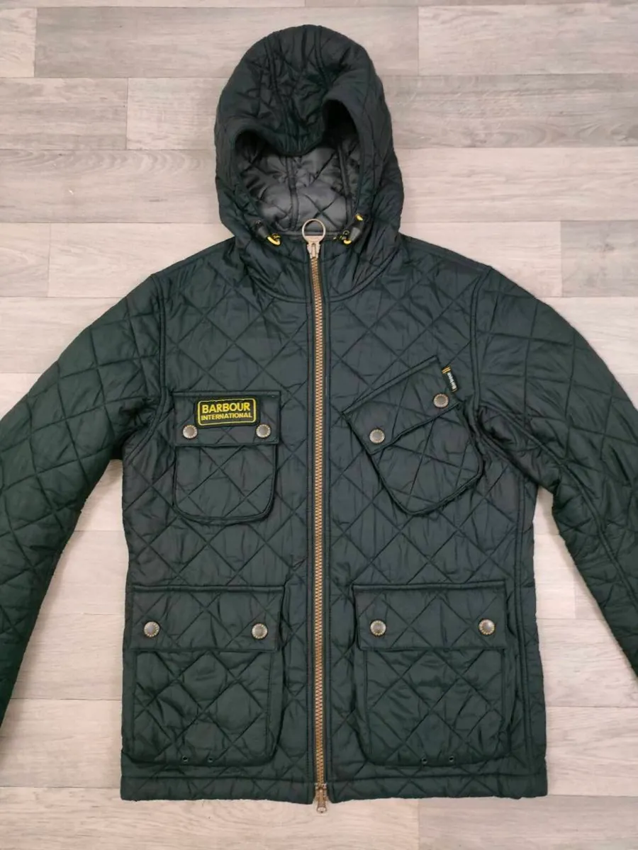 Barbour International Paxton Quilted Jacket Mens M - Image 2