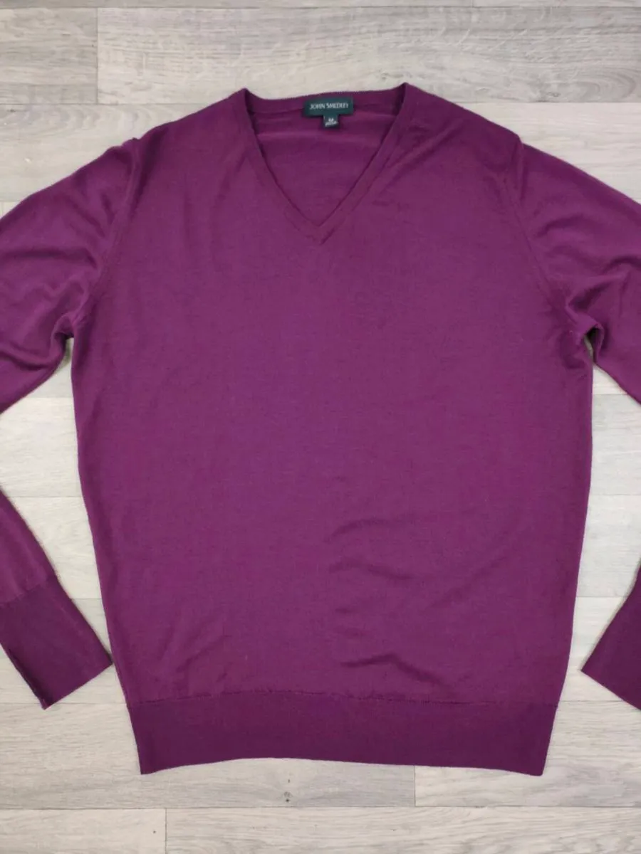 John Smedley Merino Wool Jumper Mens Medium - Image 2