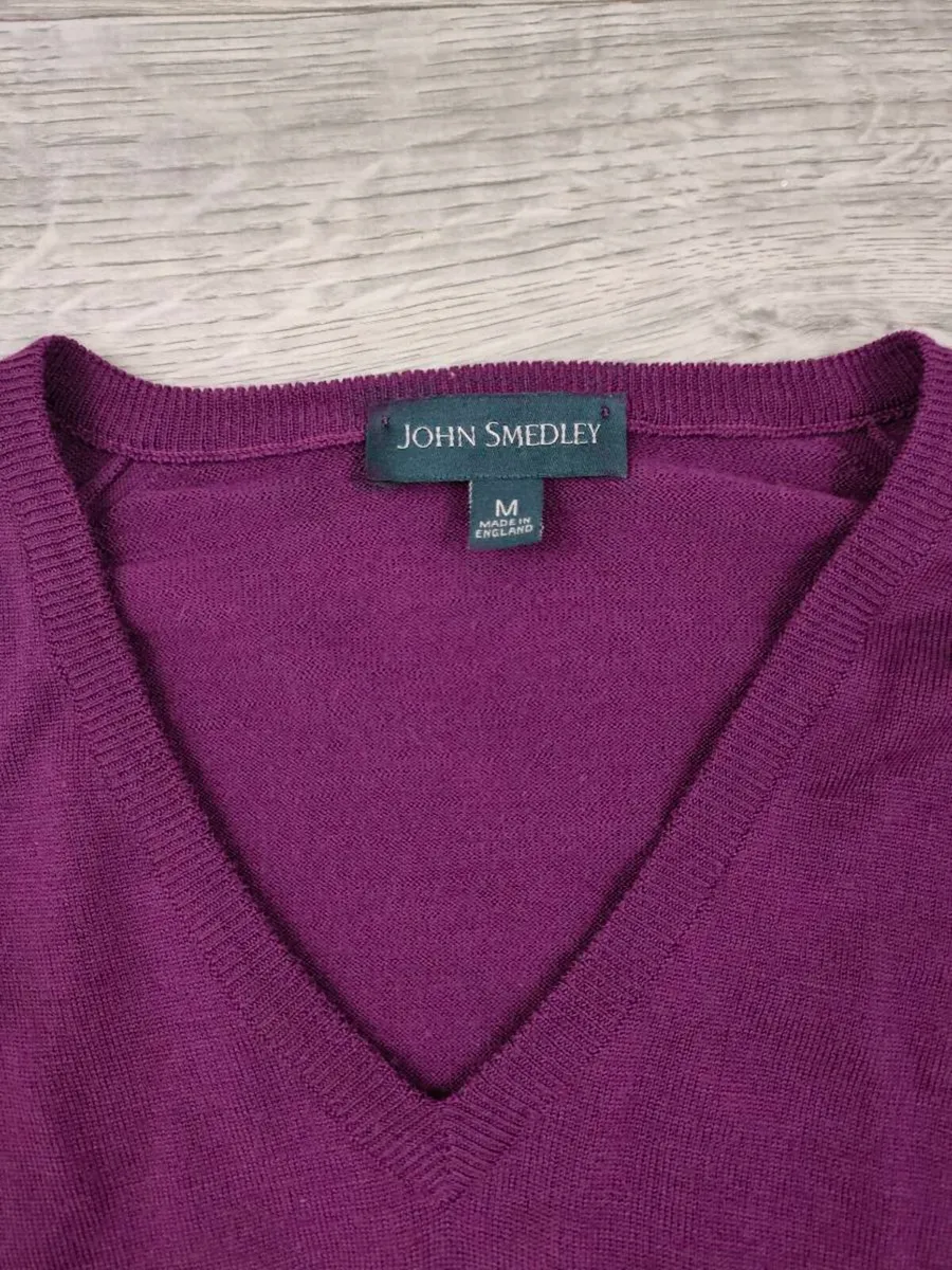 John Smedley Merino Wool Jumper Mens Medium - Image 3