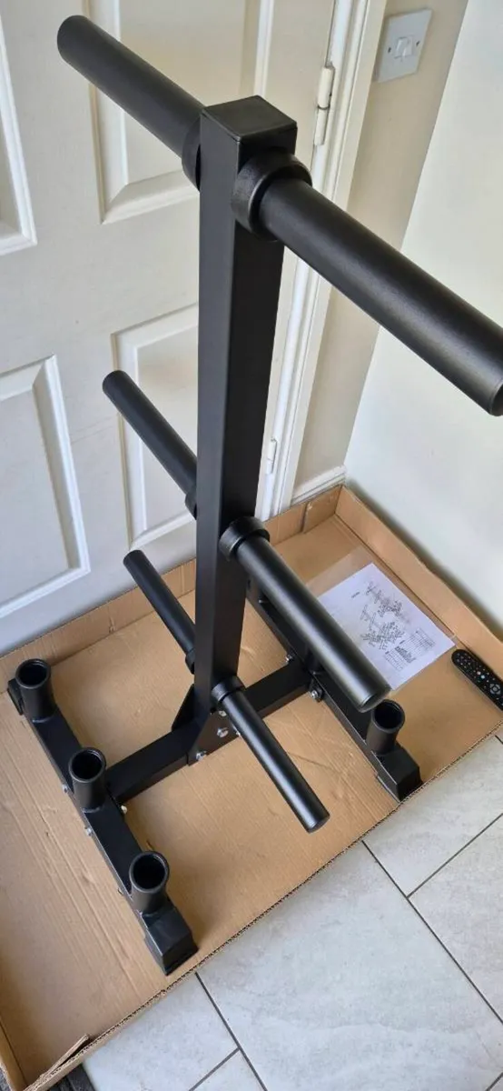 Brand new olympic plate and bar rack - Image 3