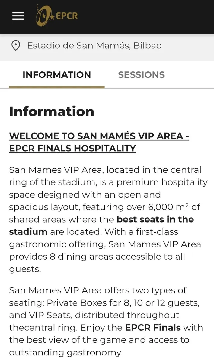 VIP Tickets Champions Cup Leinster v Bordeaux - Image 2
