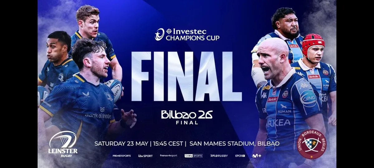 VIP Tickets Champions Cup Leinster v Bordeaux - Image 1