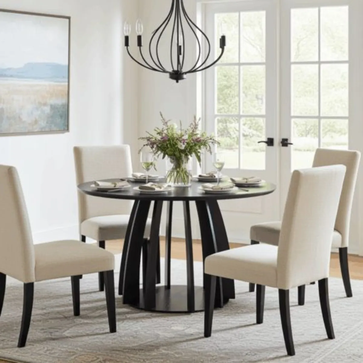 Axis Black Extendable Dining Table 100 to 140cm - Image 3