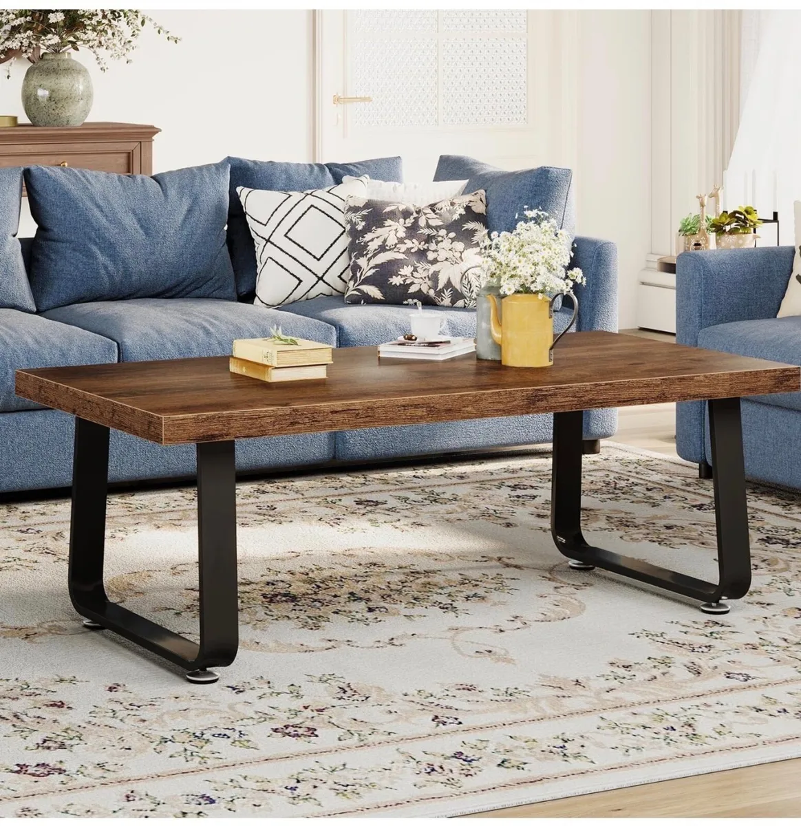 Coffee Tables for Living Room Industrial Rectangle - Image 4