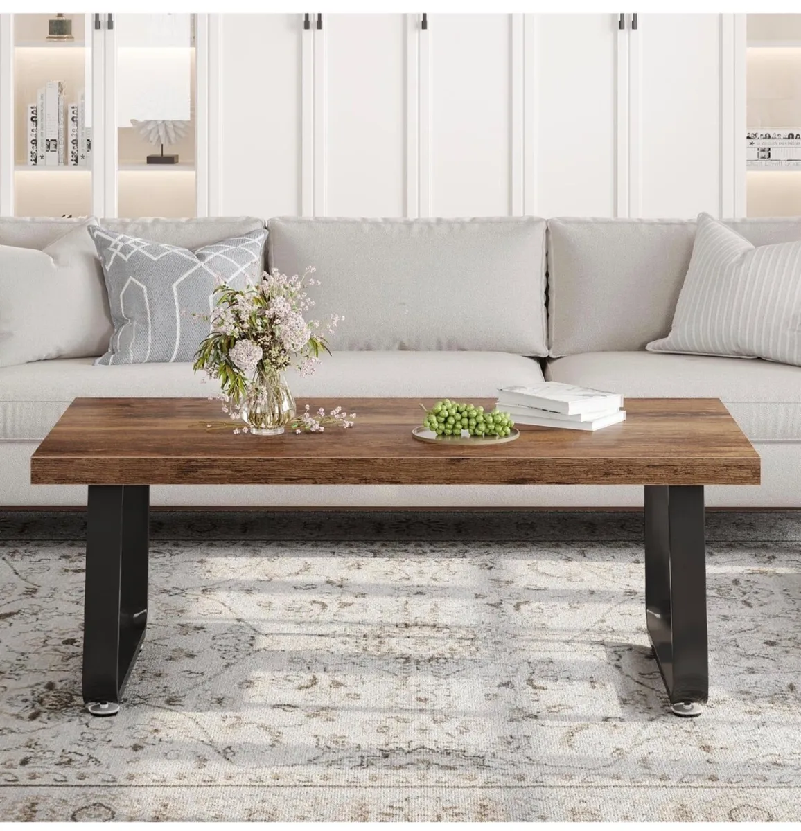Coffee Tables for Living Room Industrial Rectangle - Image 2