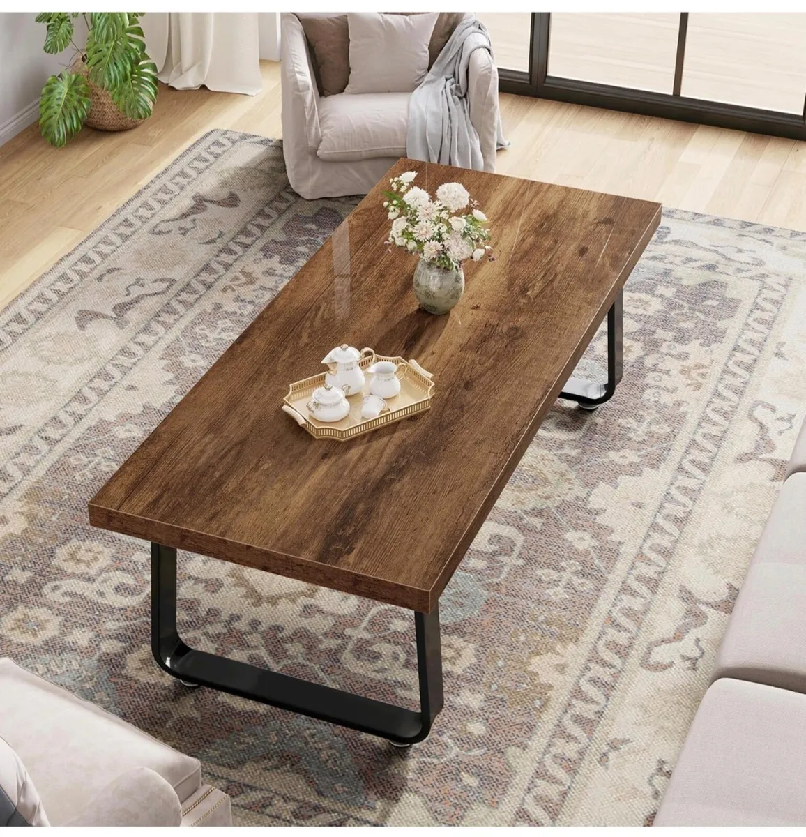Coffee Tables for Living Room Industrial Rectangle - Image 4