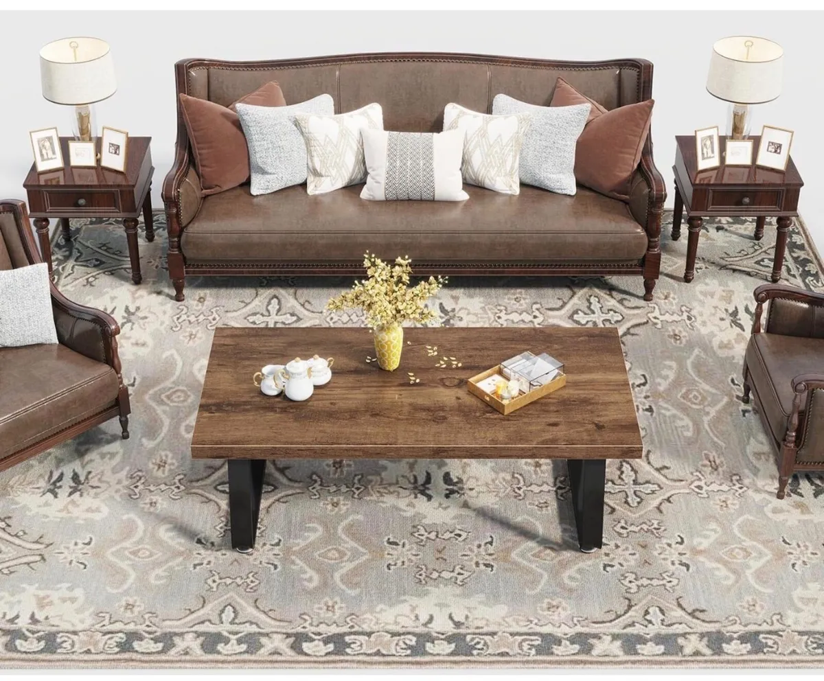 Coffee Tables for Living Room Industrial Rectangle - Image 1