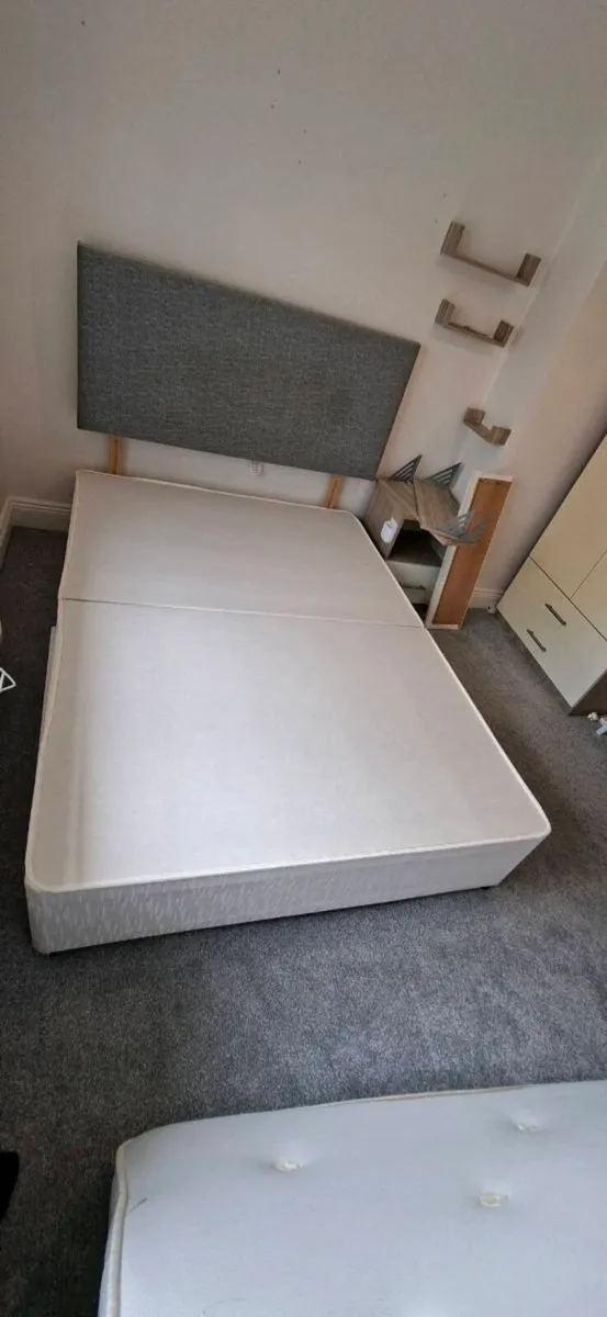 Double bed Divan & Headboard - Image 2